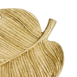 Vide-poches résine feuille doré pas cher