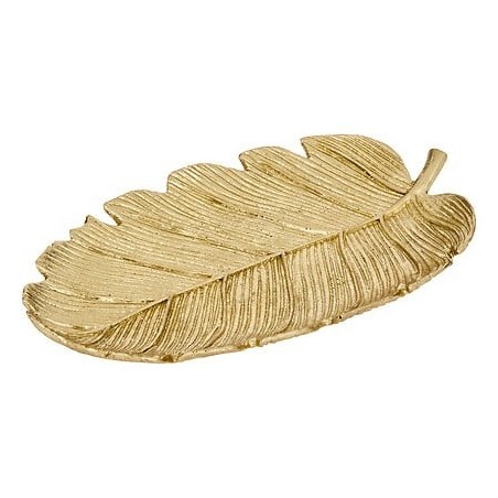 Vide-poches résine feuille doré pas cher