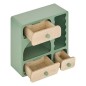 Boîte bois 3 tiroirs Chérie vert