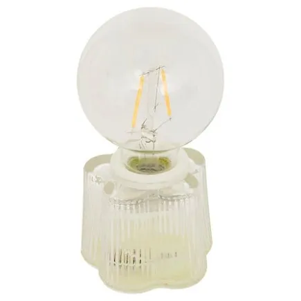 Lampe LED Fleur haut 16 cm verre