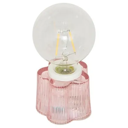 Lampe LED Fleur haut 16 cm verre