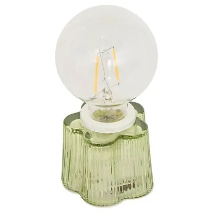 Lampe LED Fleur haut 16 cm verre