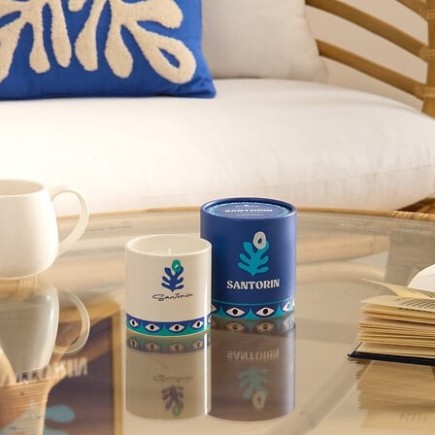 Bougie parfumée Libe 160 g pot céramique Santorin