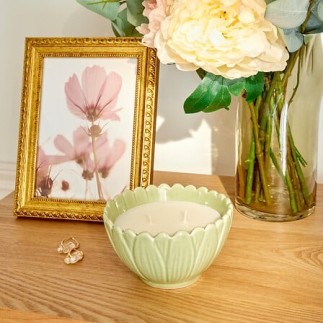 Bougie parfumée Fleur de Rose 200g vert