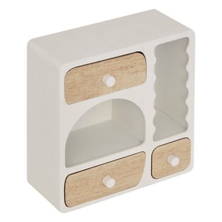 Boîte bois 3 tiroirs Chérie vert armoire à bijoux