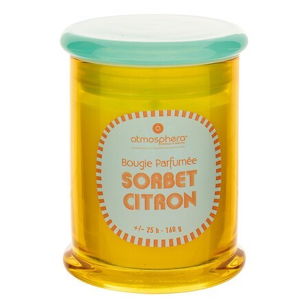 Bougie parfumée Sorbet Citron 160 g pot verre