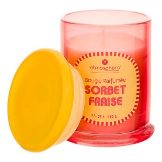 Bougie parfumée Sorbet Fraise 160 g pot verre