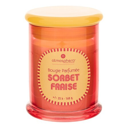 Bougie parfumée Sorbet Fraise 160 g pot verre