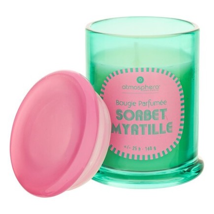 Bougie parfumée Sorbet Myrtille 160 g pot verre
