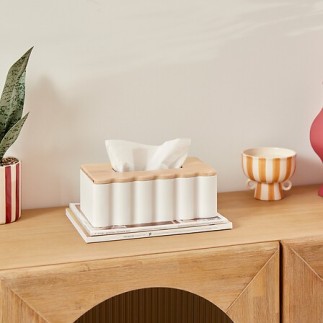 Boîte à mouchoirs Chéri blanc