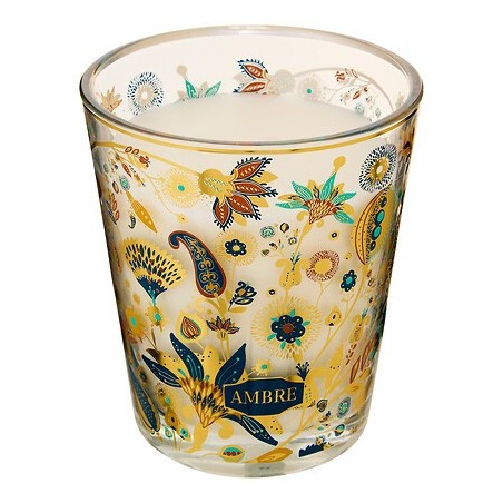 Bougie parfumée Ilan 820g pot verre ambre