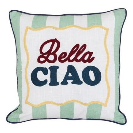 Coussin Della 40x40cm rayé Bella Ciao