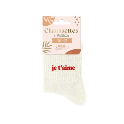Chaussettes Paillettes Je T Aime
