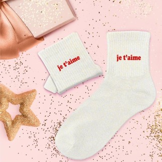 Chaussettes Paillettes Je T Aime