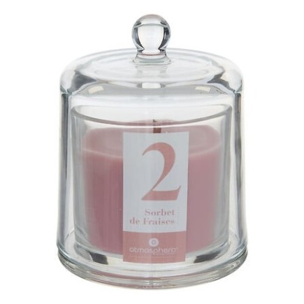 Bougie parfumée Numia 240g cloche verre fraise