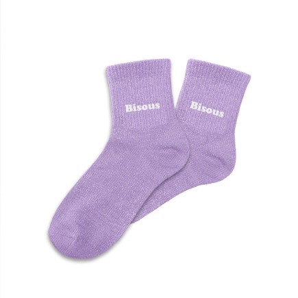 Chaussettes paillettes enfant bisous 6-10ans fille