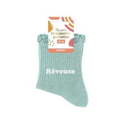 Chaussettes paillettes enfant reveuse 6-10ans fille