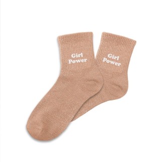 Chaussettes paillettes enfant girl power 6-10ans fille