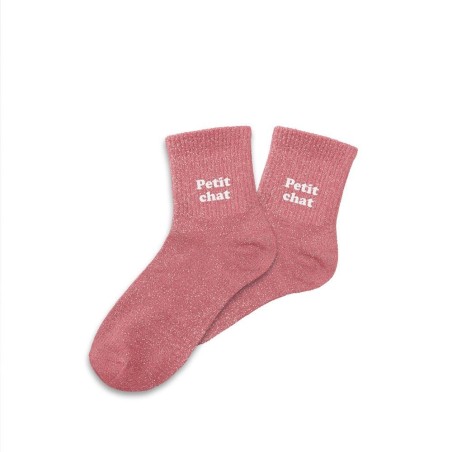 Chaussettes paillettes enfant petit chat 3-6ans fille