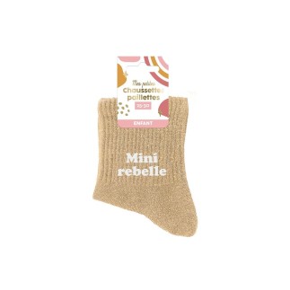 Chaussettes paillettes enfant mini rebelle 3-6ans fille
