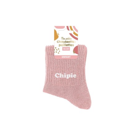 Chaussettes paillettes enfant chipie 3-6ans fille