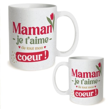 Mug Paillettes Maman Je T'Aime