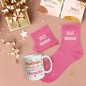 Coffret Mug Chaussettes Paillettes Affectif Jolie Maman