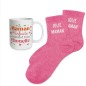 Coffret Mug Chaussettes Paillettes Affectif Jolie Maman