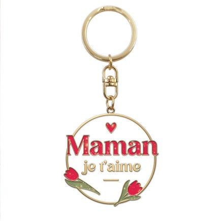 Porte Cles Metal Maman Je T Aime