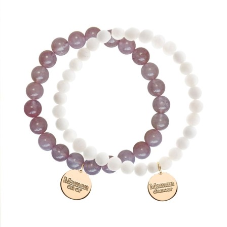 Bracelets Pierre Medaillon Maman