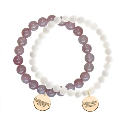 Bracelets Pierre Medaillon Maman