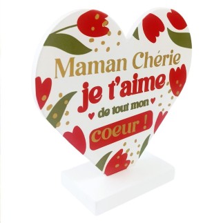 Plaque A Poser Coeur Maman Cherie