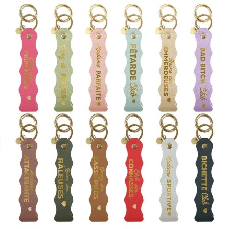 Porte Clés Laniere Texte vague