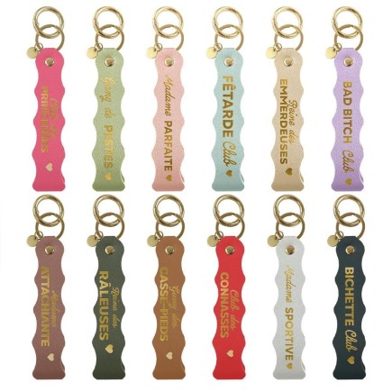 Porte Clés Laniere Texte vague