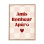 Toile Tuftee Amis Bonheur Apero