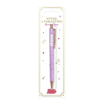 Stylo A Paillettes Violet Reveuse