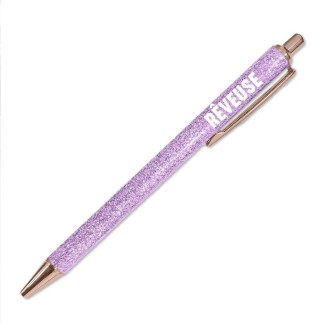 Stylo A Paillettes Violet Reveuse