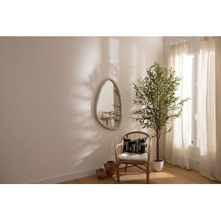 Miroir forme organique Chesni blanc