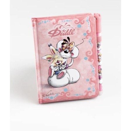 Carnet A6 Rose + Stylo Diddlina