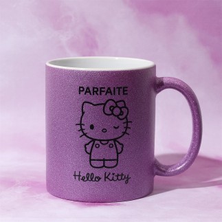 MUG PAILLETTE HELLO KITTY 30CL PARFAITE