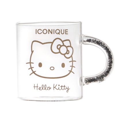 MUG VERRE PAILLETTES HELLO KITTY 30CL ICONIQUE