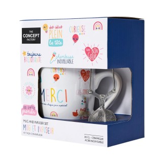 COFFRET MUG MERCI MAITRESSE ET INFUSEUR A THE