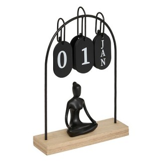 Calendrier métal Yogi noir