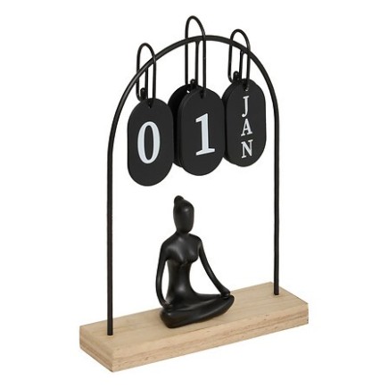 Calendrier métal Yogi noir