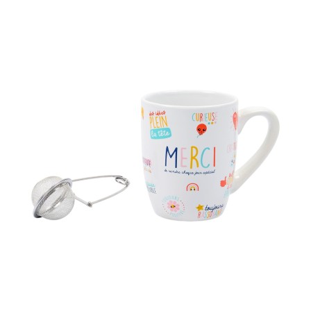 COFFRET MUG MERCI MAITRESSE ET INFUSEUR A THE