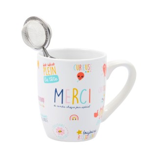 COFFRET MUG MERCI MAITRESSE ET INFUSEUR A THE