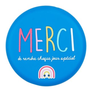 MIROIR DE POCHE MERCI BLEU