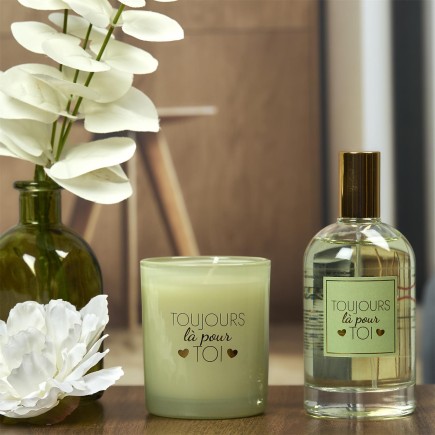 BOUGIE ET SPRAY PARFUME 100ML KDO POUR ELLE IRIS