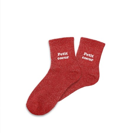6 CHAUSSETTES PAILLETTES ENFANT PETIT COEUR 3-6ANS FILLE