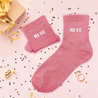 Chaussettes paillettes ma vie